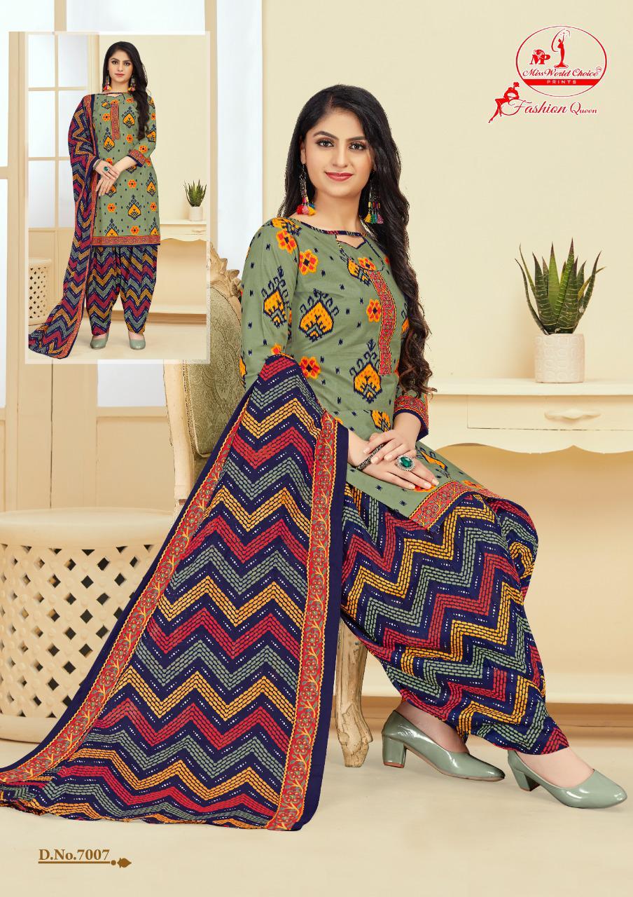 Miss World Fashion Queen 7 Casual Daily Wear Cotton Printed Designer Dress Material Collection